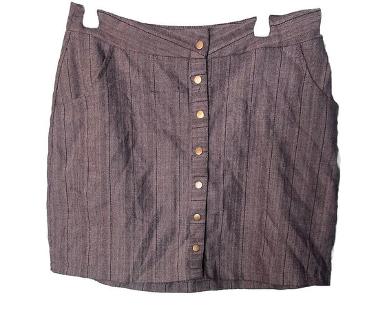 Charlotte Russe Large Knee Length Skirt Full Button Down