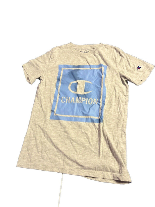 Champion Men's Ring Spun Ombre Logo Crew Neck T-Shirt, Gray, Size M, Rare Find