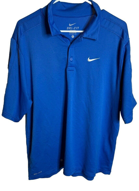Nike Golf Fit Dry Polo Shirt Men Large Short Sleeve Logo