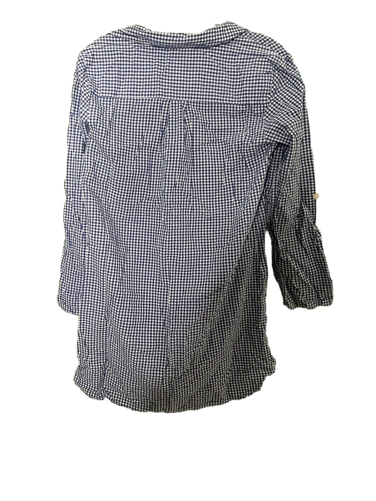 Victorias Secret Womens Button Front Shirt Blue Stripe Long Sleeve Pocket Medium