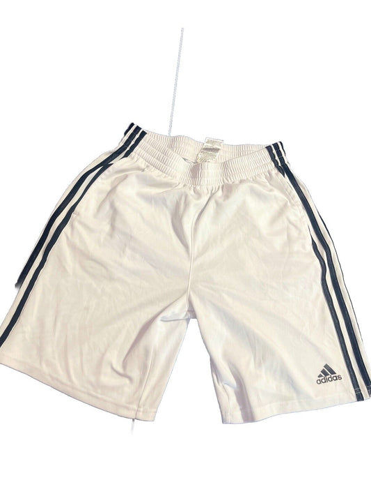 Adidas Youth Classic 3-Stripes Shorts White Size XL(18-20) Kids Athletic Wear