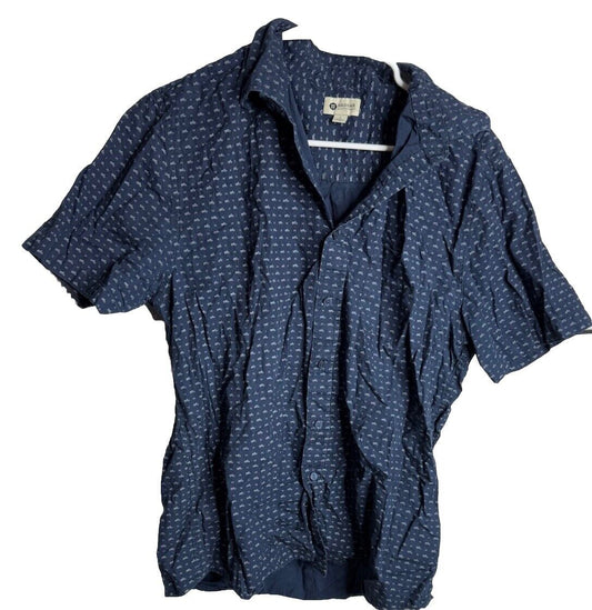 Haggar Clothing Men button Down Short Sleeve Size large