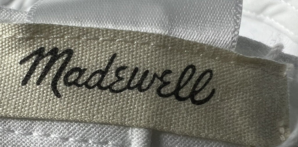 NWT Madewell Washed Canvas Bucket Hat Eyelet White