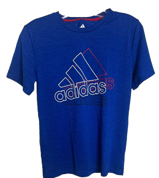 Adidas T-Shirt Boys Size Medium 10/12  Logo Crew Neck Short Sleeve