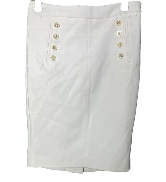 The Limited Scandal Collection Cream Pencil Skirt Sailor White Size 0