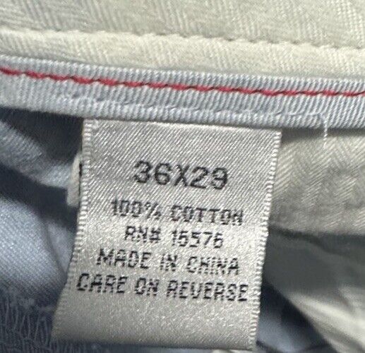 New Geoffrey Beene Flat Front Stain Protection Stone Khaki Pants Size 36 X 30