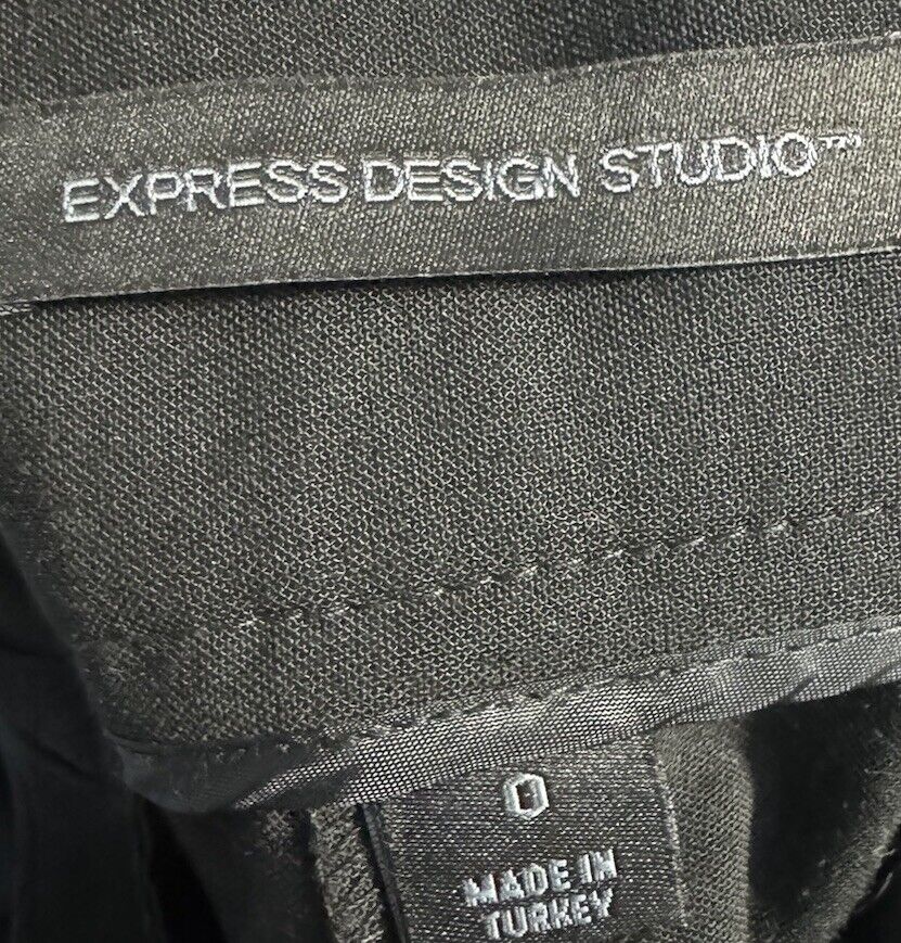 Express Design Studio Womens Editor Cropped Pants Pockets Flat Front 0