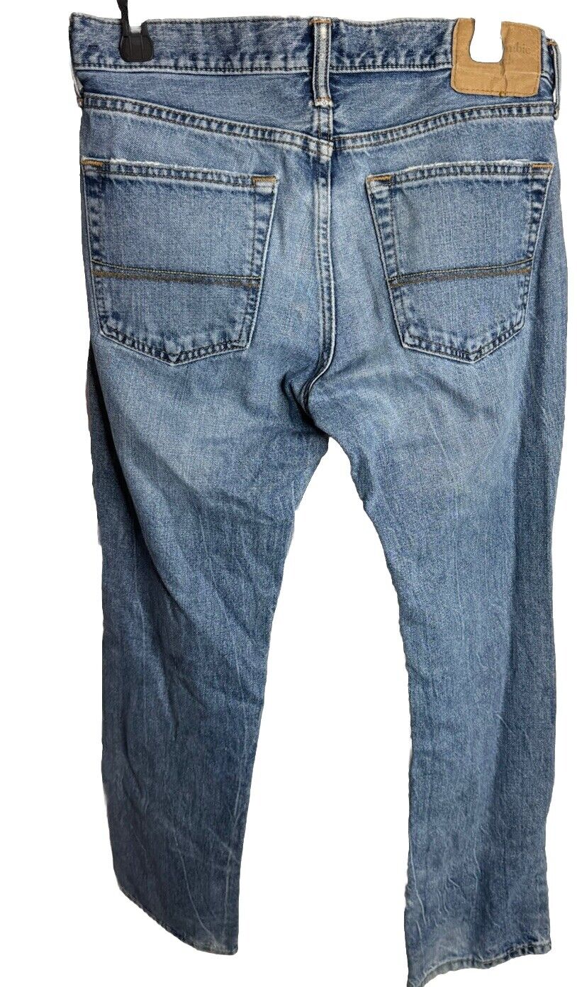 Abercrombie Fitch Button Fly Denim Jeans Men’s 31 x 30 Boot Fit Distressed