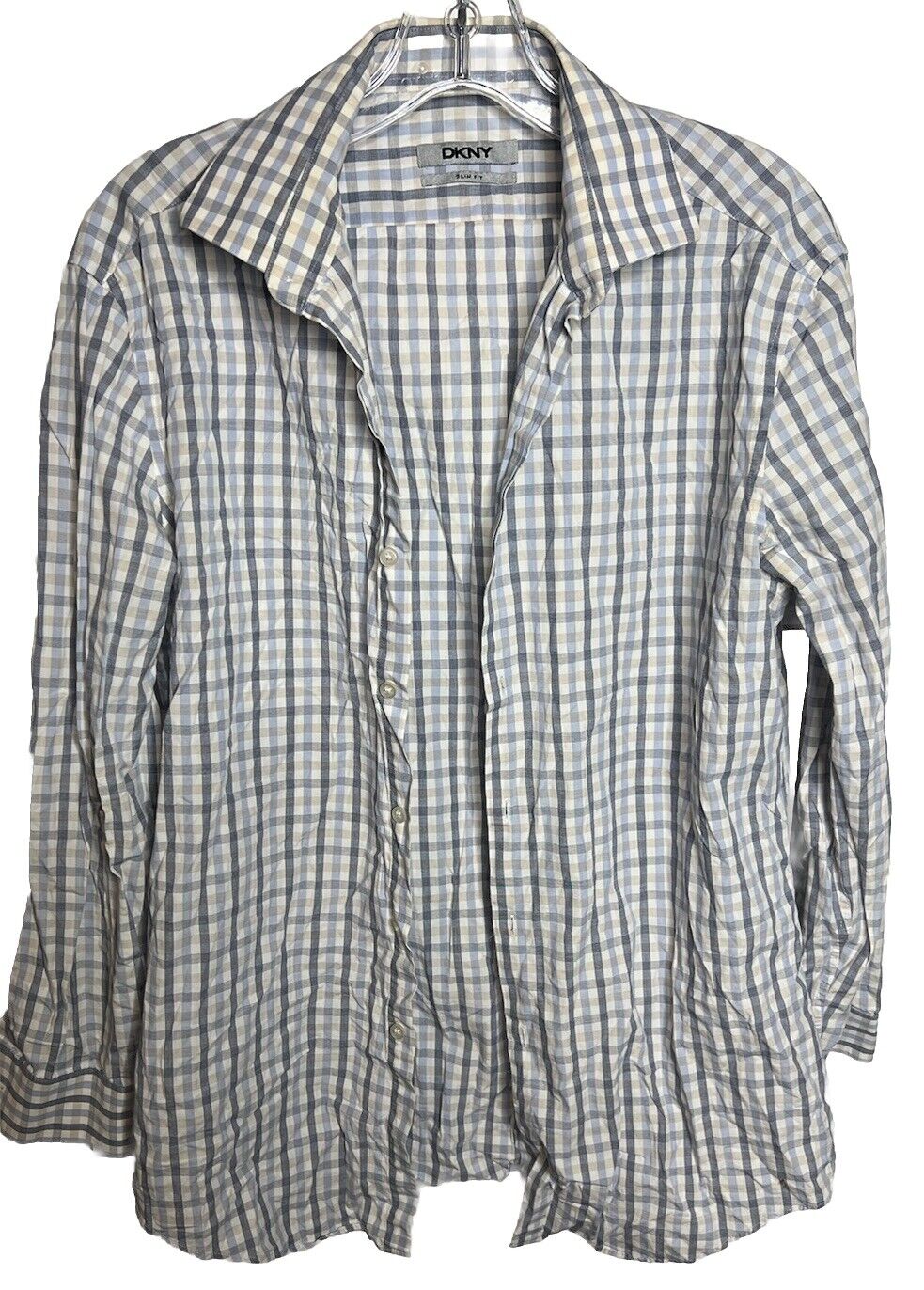 DKNY Button Down Shirt Mens Size 15.5 32/33 Long-Sleeve