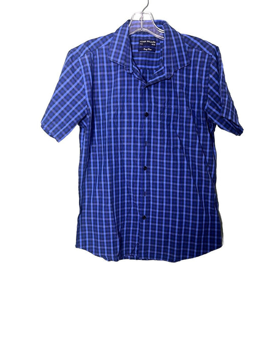 John Miller Dress Shirt Men's 42CM Short Sleeve Button Down Shirt