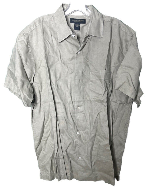 Banana Republic Button Up Short Sleeve Shirt Size Large