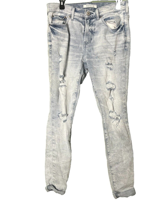 PacSun Men's Size 31x32 Straight Light Wash Button Fly 100% Cotton Jeans