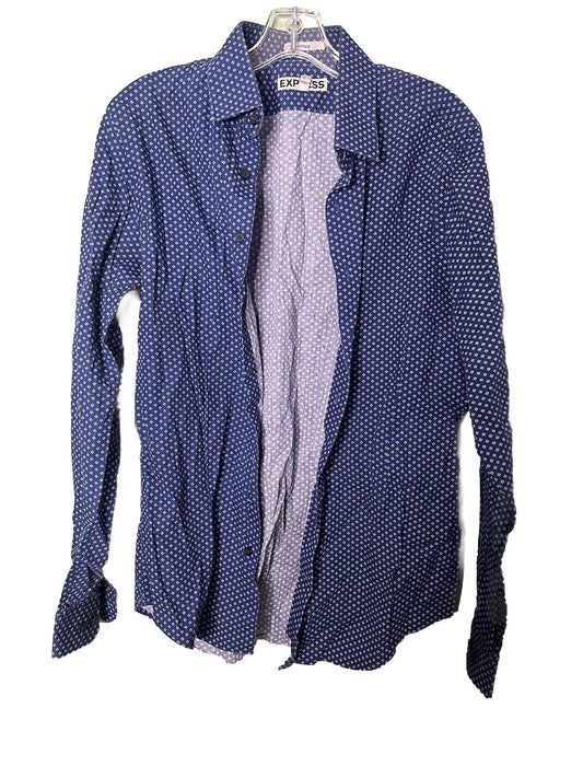 Express Dress Shirt Mens Medium Long Sleeve Button Up Modern