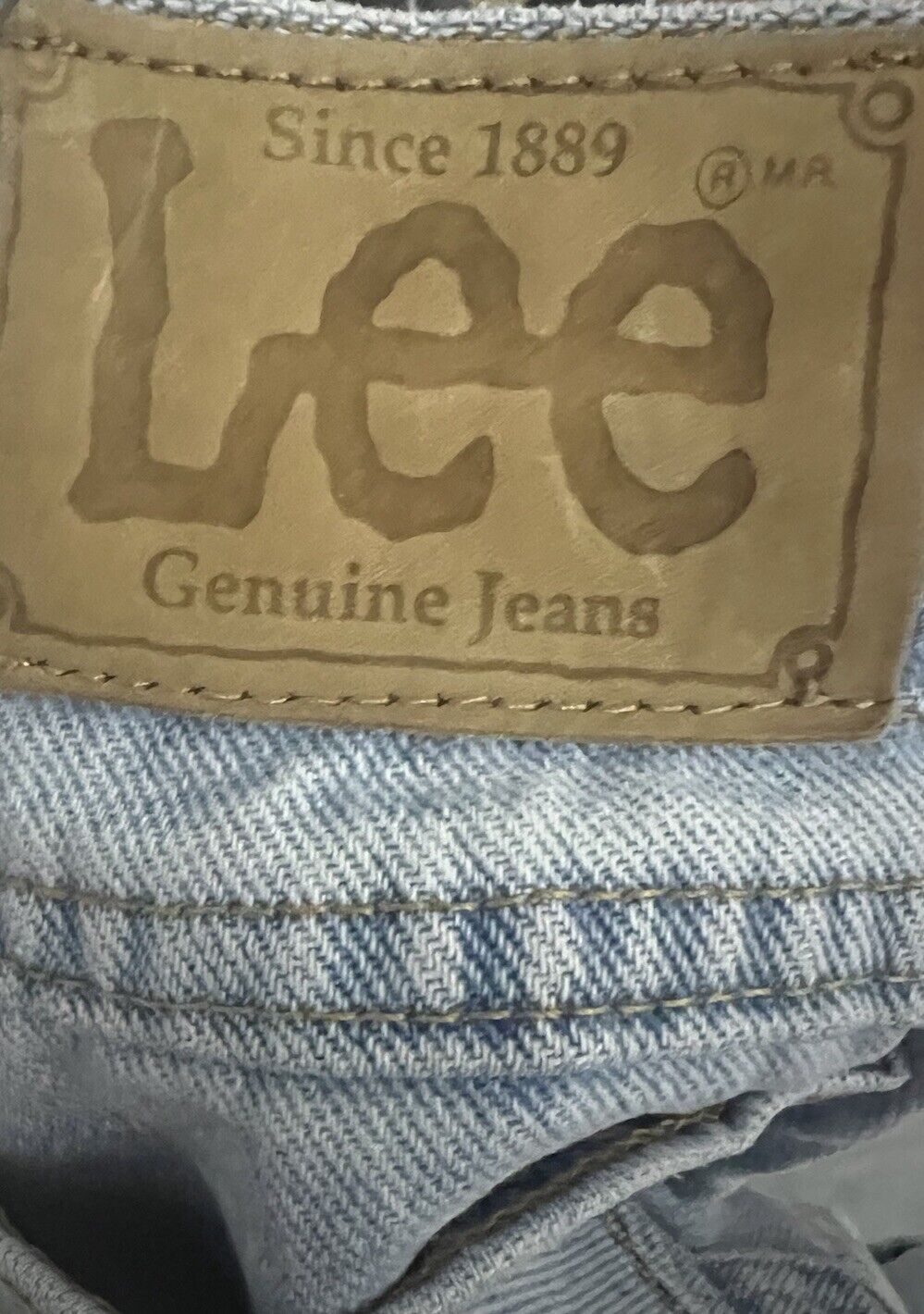 Lee Blue Jean Denim Shorts Jorts Size 38