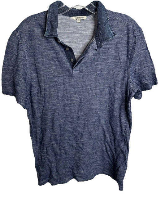Calvin Klein Mens XL Blue Casual Pocket Short Sleeve Polo Shirt