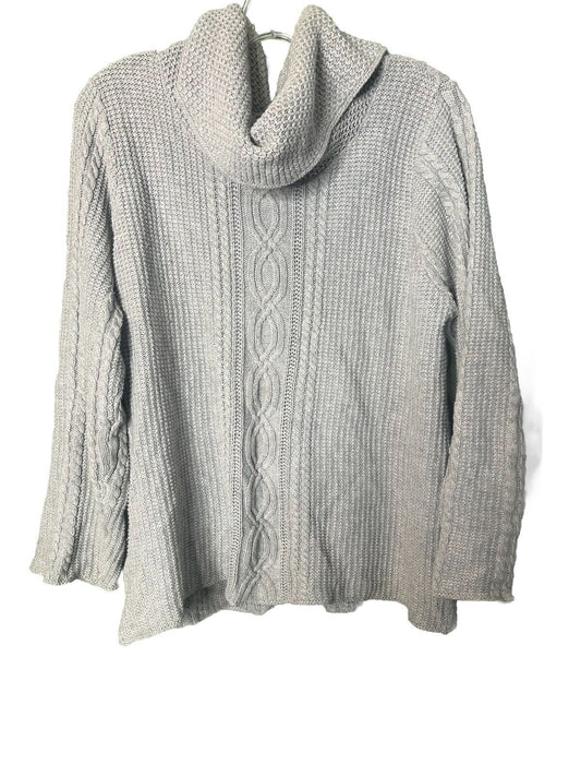 Jeanne Pierre Crochet Open Knit Sweater Top Women Size XL