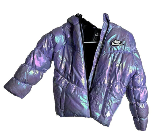 Nike Puffer Pink Foam Girls 6X 6-7 Years Jacket Coat Full Zip Up