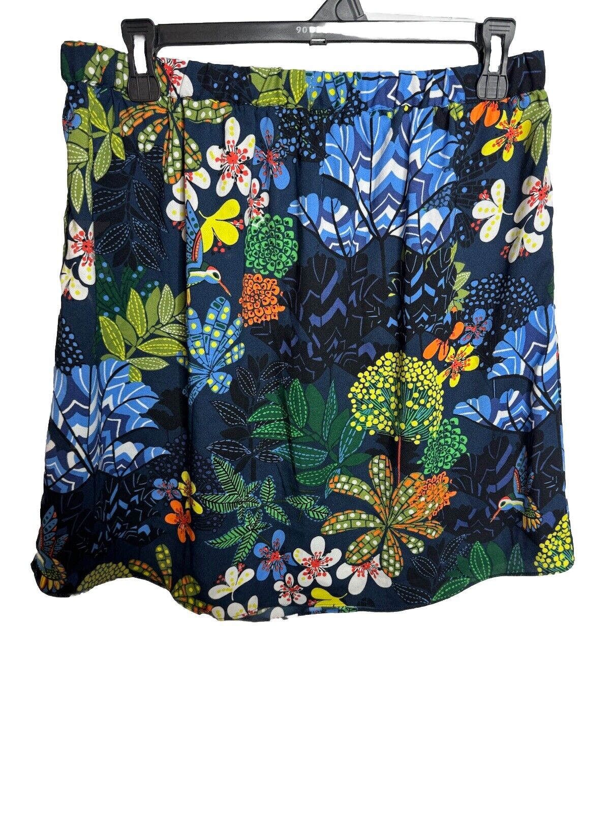 Loft Smocked Floral Skirt with Smocked Elasticized Waist in Small