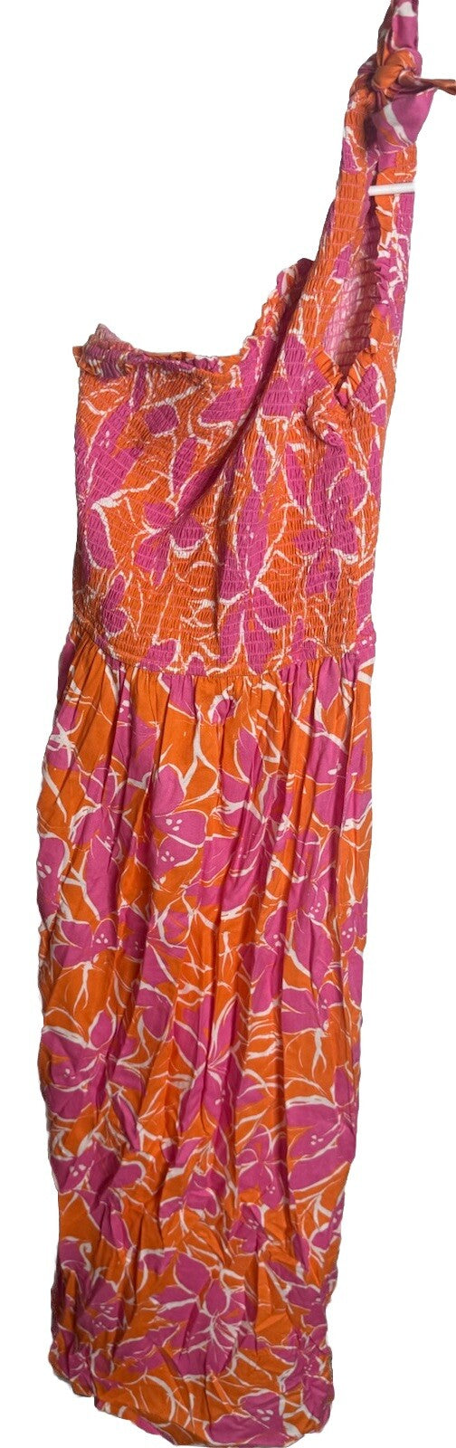 Sleeveless Dress Women's Size L Orange Stretch