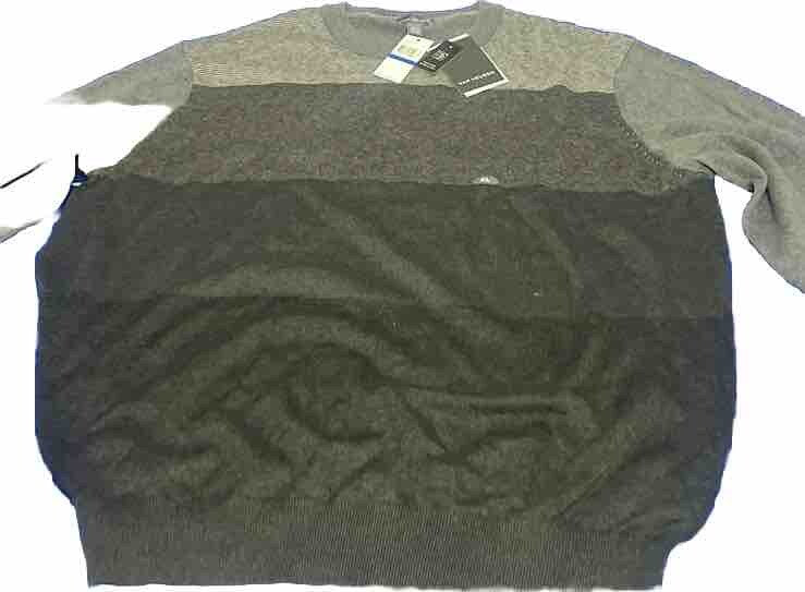 Van Heusen Thin Sweater Shirt, Dark Gray Multicolor Shirt, Men’s Size XL,Was $60