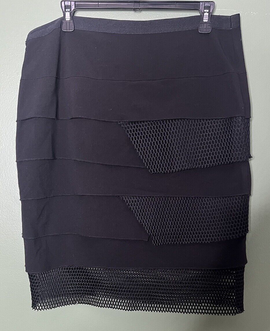 Sharagano Skirt Womens Size 16 Black