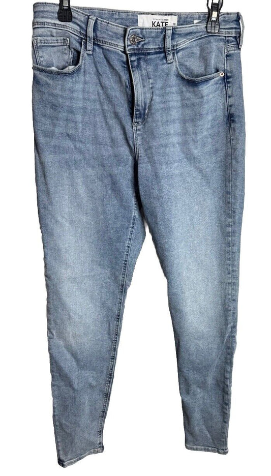 Jeans Women's Size 10 (32x30) Wide Leg Blue Button Pockets