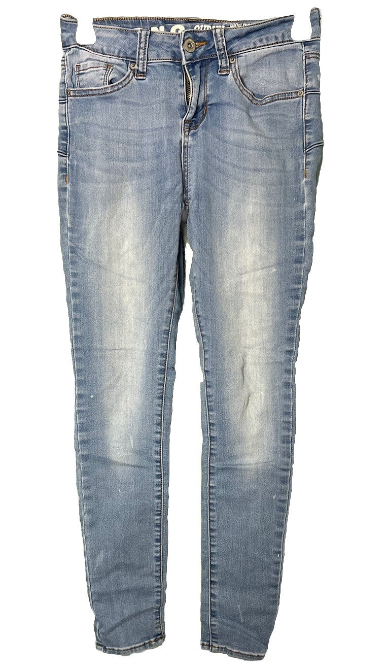 S.O.N.G. Jeans Size 1/25 Blue Curvy High Rise Skinny Ankle/ Some Wear And Tear