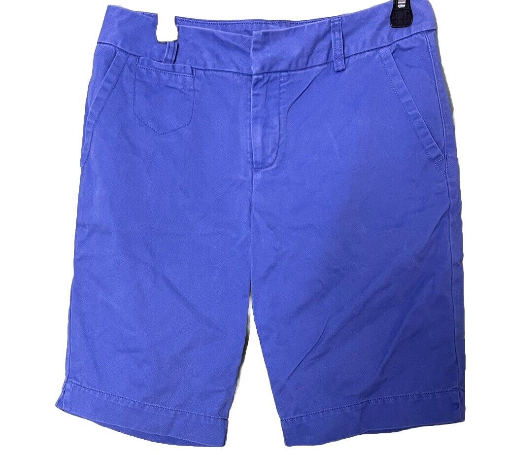 G.H. Bass & Co. Womens Flat Front Casual Chino Shorts Size 6