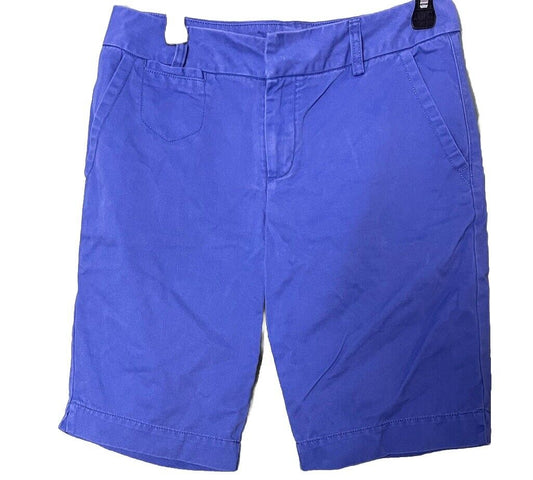 G.H. Bass & Co. Womens Flat Front Casual Chino Shorts Size 6