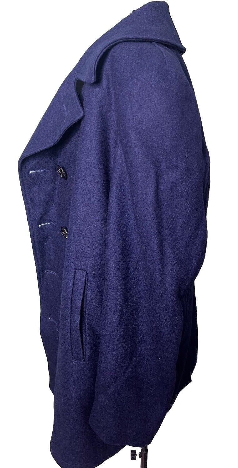 Vintage Patina Heavy Wool Button Up  Coat Size Medium