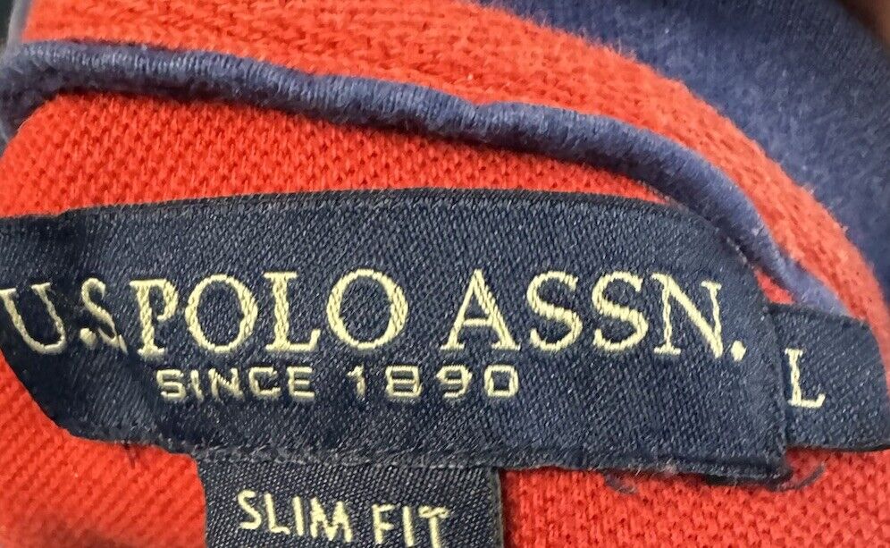 US Polo Assn Mens Polo Shirt Sz Large Embroidered Logo