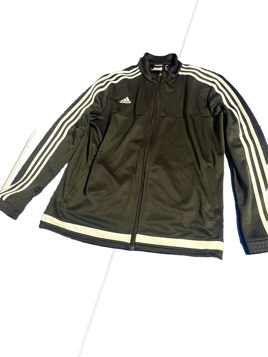 adidas Essentials 3-Stripe Track Jacket for Men, Size XL - Black/White,Rare Find