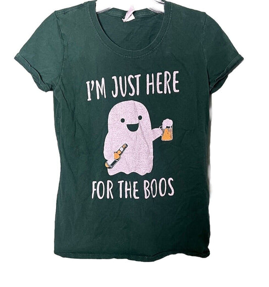 I Am Just Here For The Boos GHOST BEERS T SHIRT SIZE SMALL