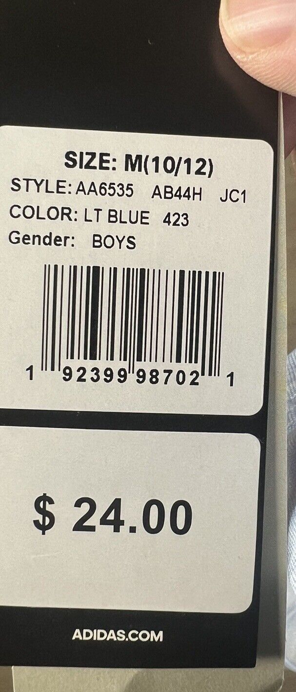 Adidas Boys Blue T Shirt Short Sleeve Medium 10 12