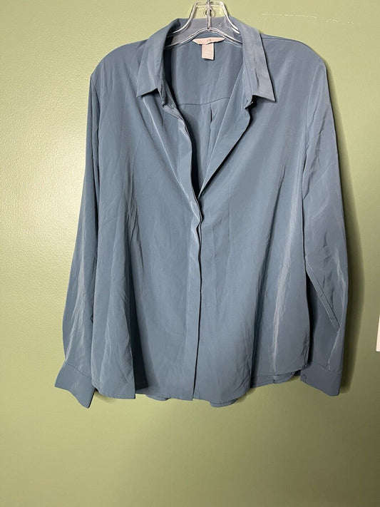 H&M Long Sleeve Button Down Shirt Size 12