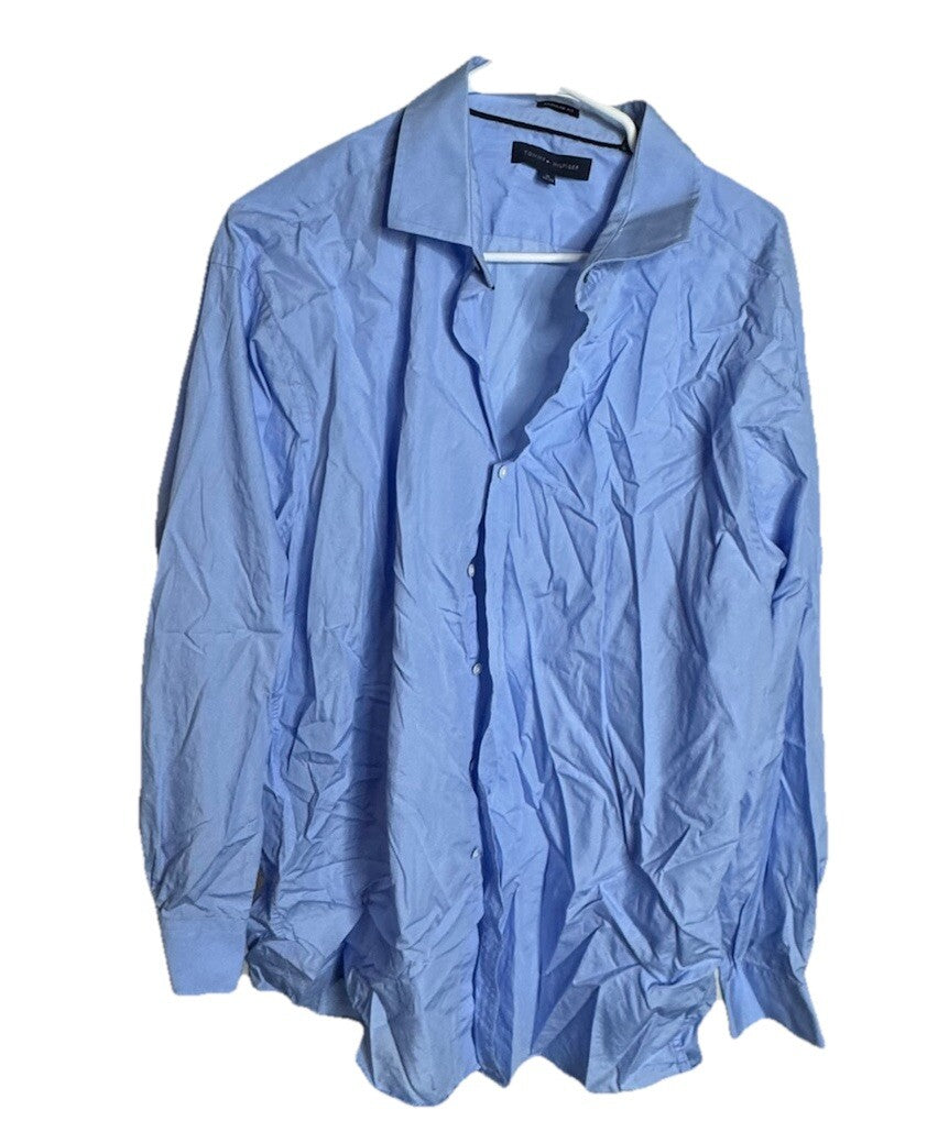Tommy Hilfiger Men's Button Down Dress Shirt Size 18 - 34/35