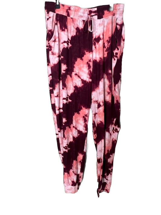 Jolie & Joy Tye Dye Soft Velour Lounge Jogger Pants Size 2X Women’s
