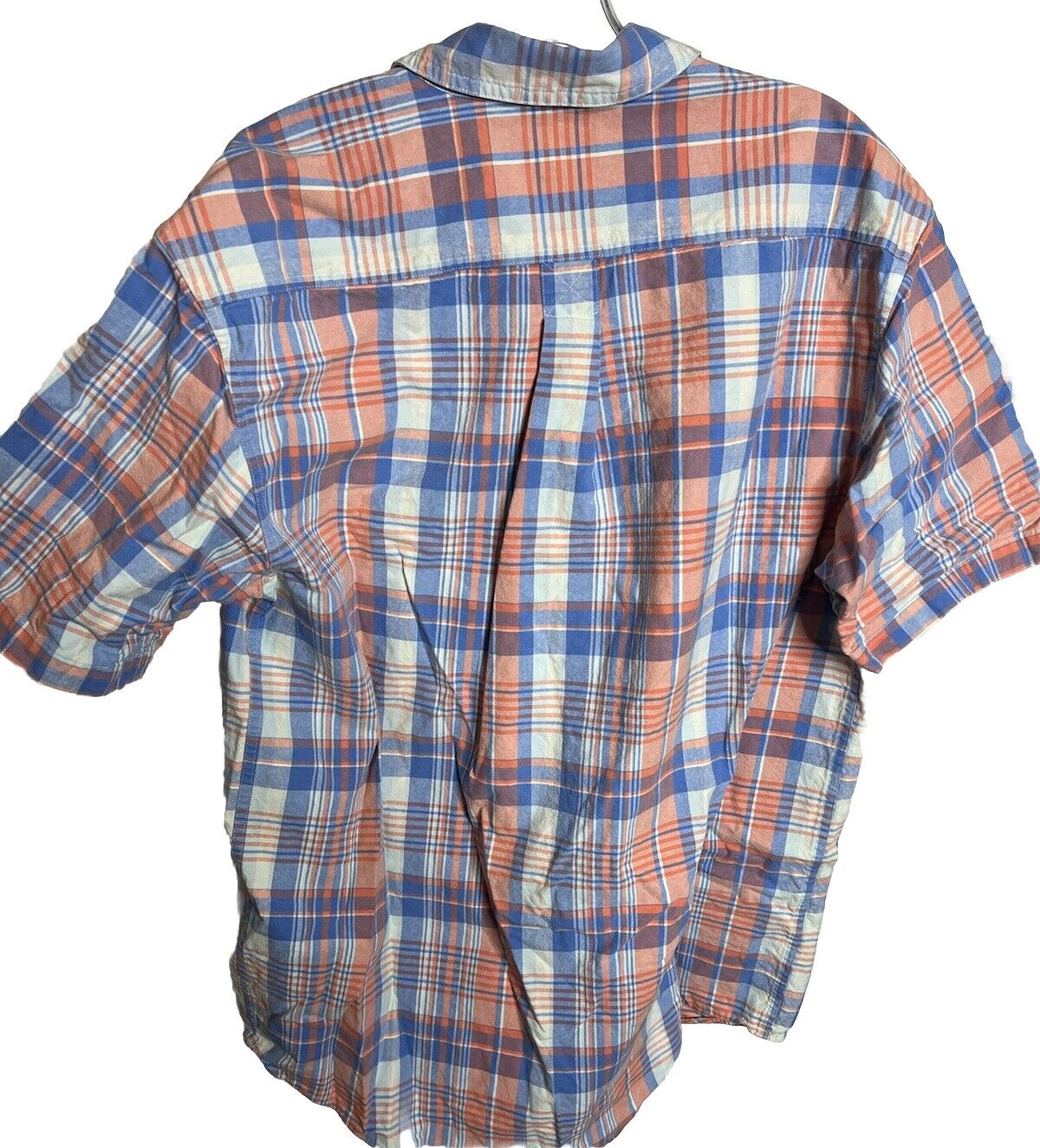 LL Bean Button Down Vented Shirt Medium Plaid  Active Outdoors