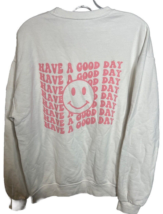 Have A Good Day! Smiley Logo Hoodie Large