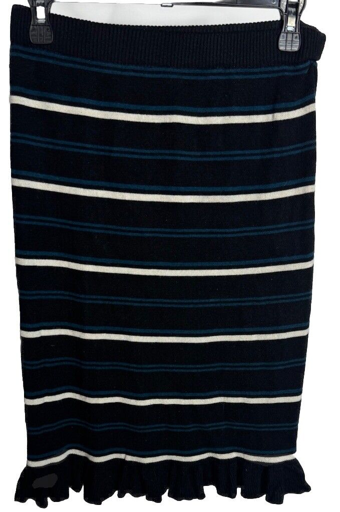 Max Studio Long Modest Knit Blue Maxi Skirt Size S Small