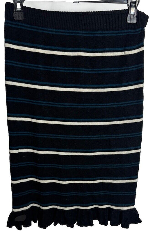 Max Studio Long Modest Knit Blue Maxi Skirt Size S Small