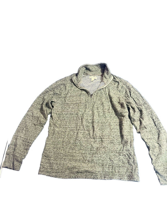 J.Crew Knit Goods Henley Shirt Mens Medium Long Sleeve Gray Cotton