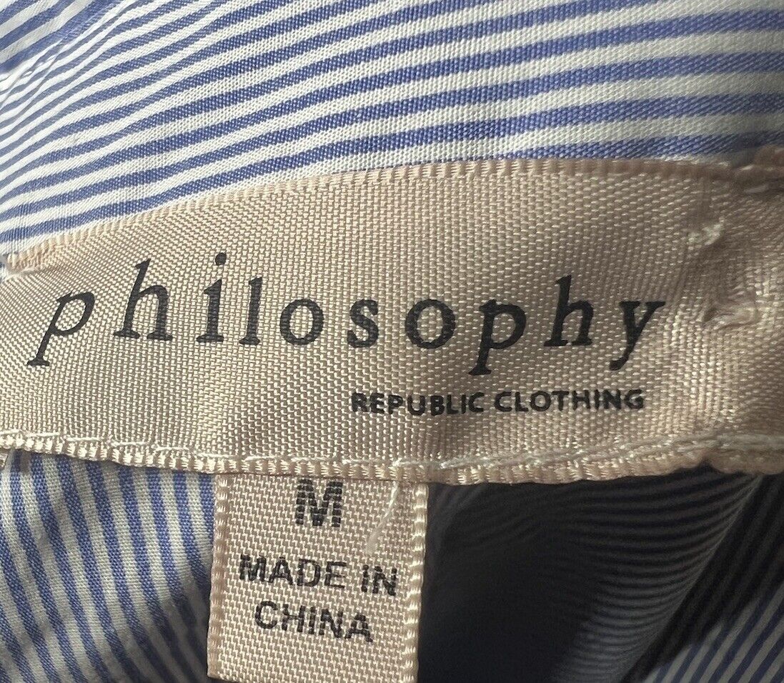 Philosophy Republic Clothing Women Long Sleeve Button-Down Shirt M