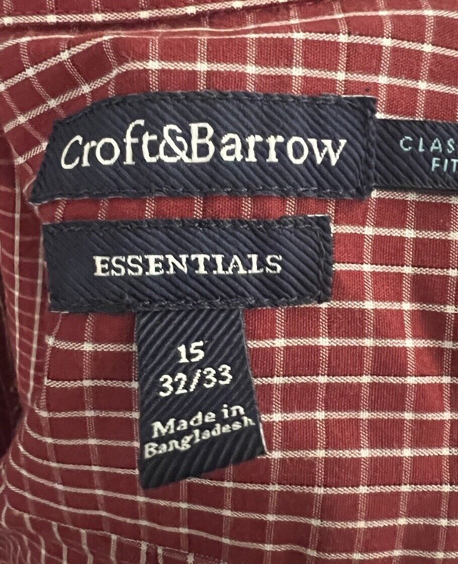 CROFT BARROW 15 32/33 Long Sleeve