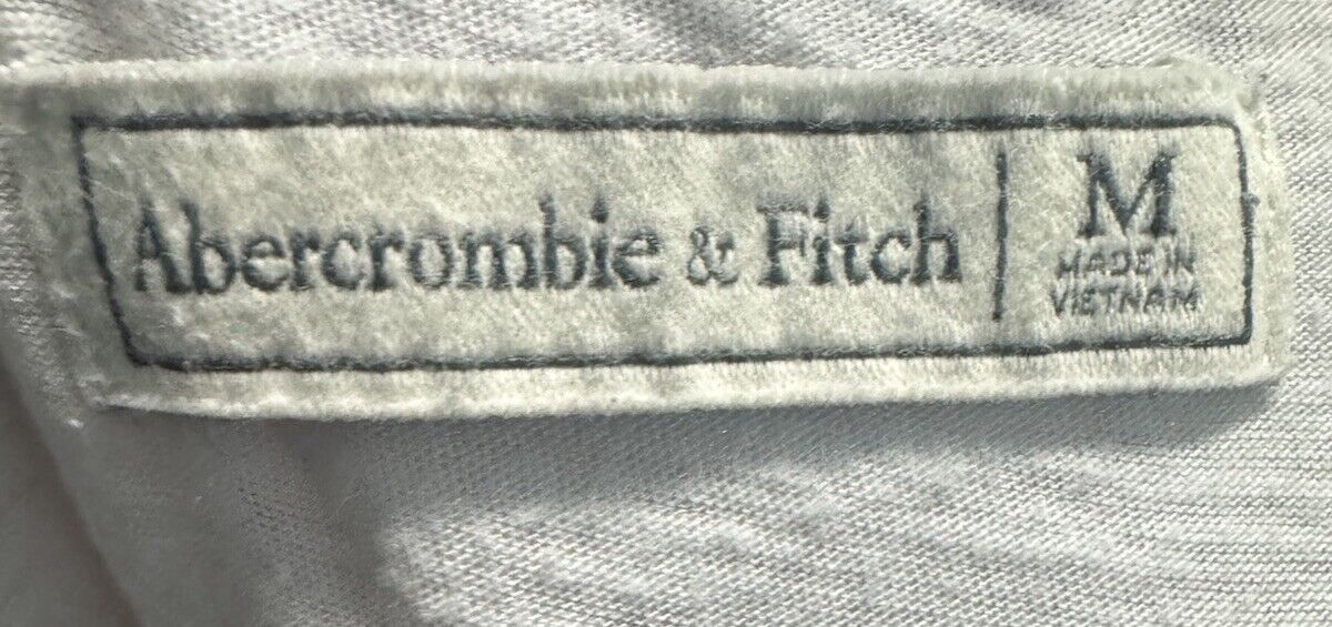 Abercrombie & Fitch T-Shirt Mens Large Muscle Embroidered Medium