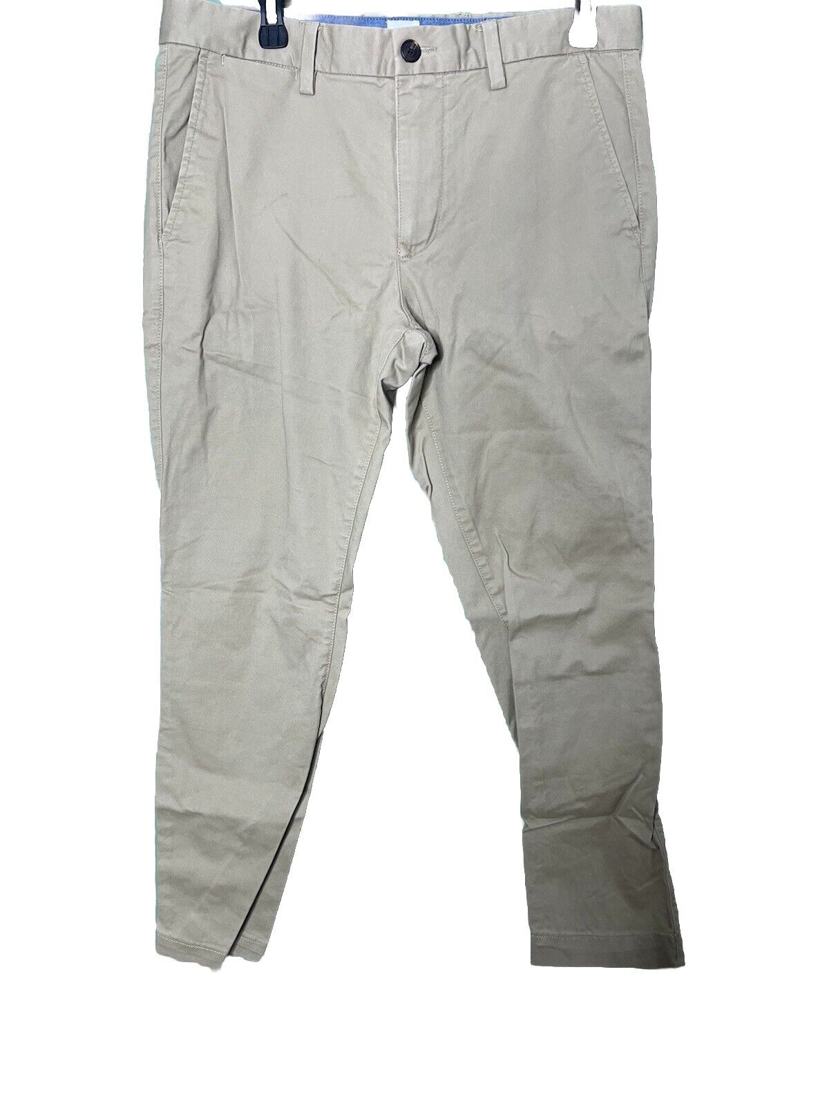 GAP Skinny Chino Pants Mens 32x32 Beige Khakis Straight Leg Mid Rise Preppy