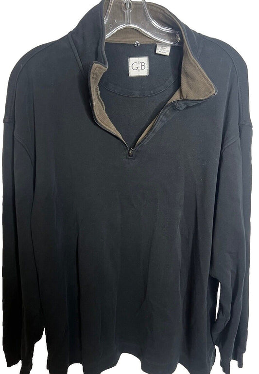 Geoffrey Beene 1/4 Zip Long Sleeve Sweater Men's Sz XL