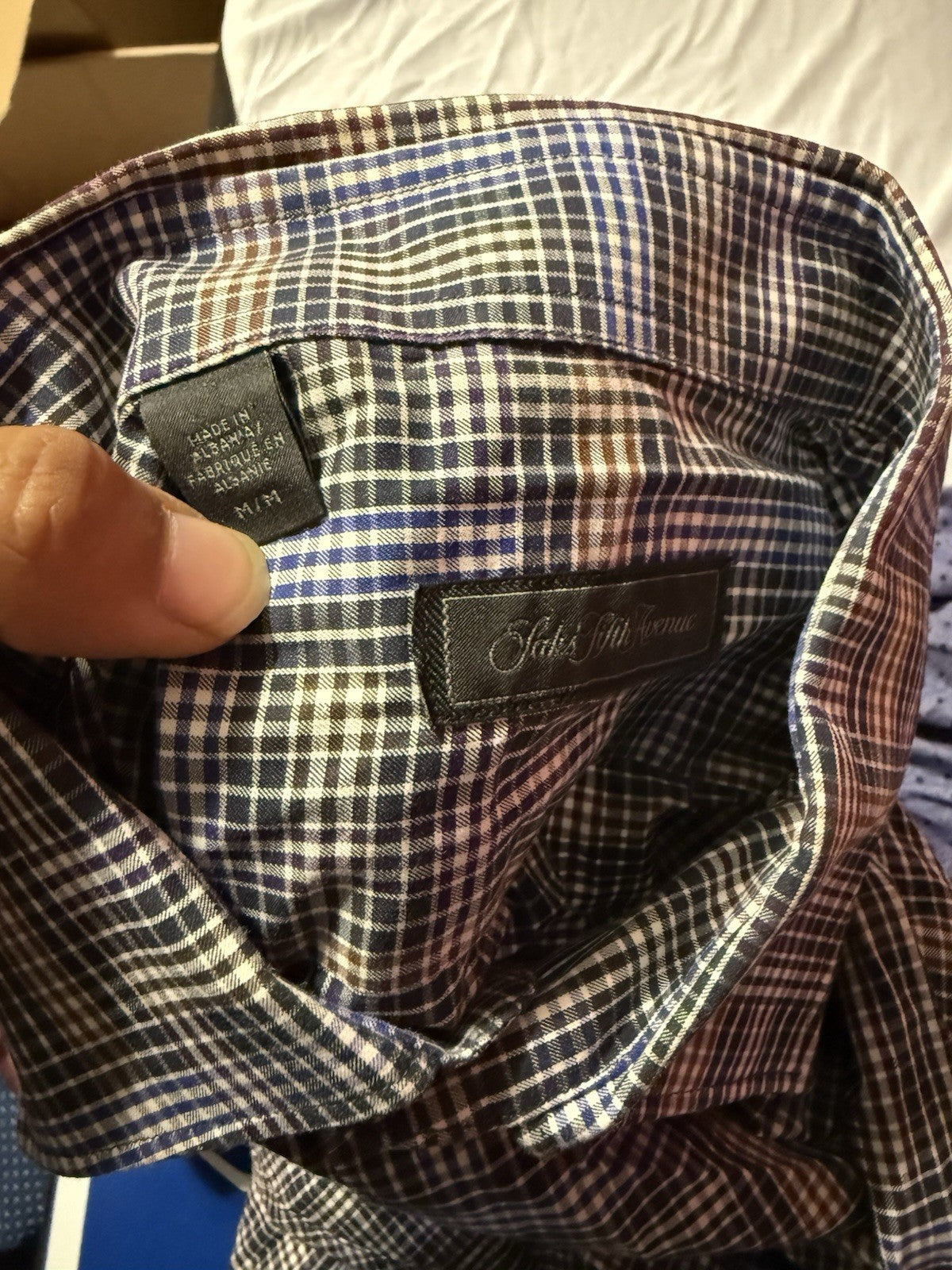Saks Fifth Ave Men Long Sleeve Shirt Size M