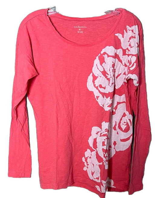 G.H Bass & Co Womens Shirt Medium Floral Long Sleeve Casual