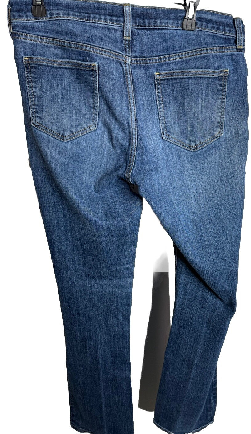 Old Navy The Sweetheart Distressed Straight Women's size 12 Blue Denim Jeans